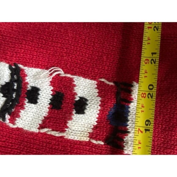 Quacker Factory Nautical Knit Sweater button Cardigan Red L lighthouse boat - Picture 4 of 13
